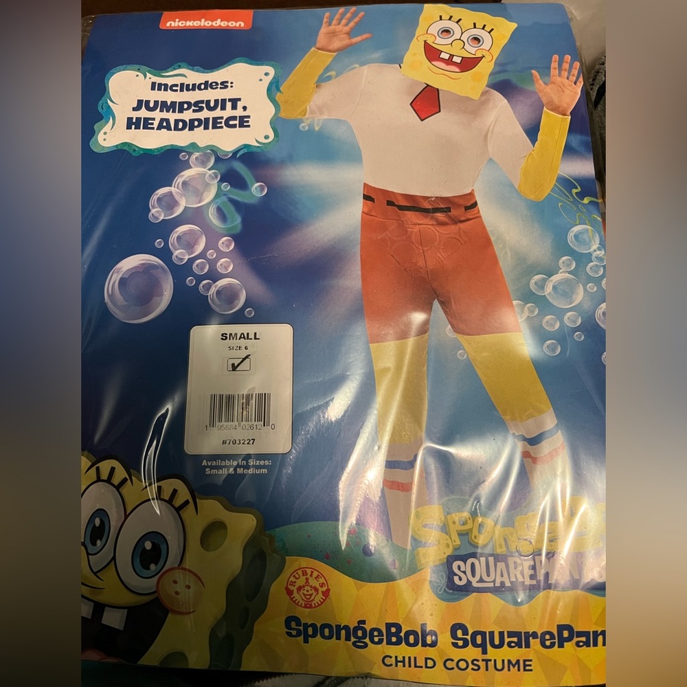New kids spongebob costume!
